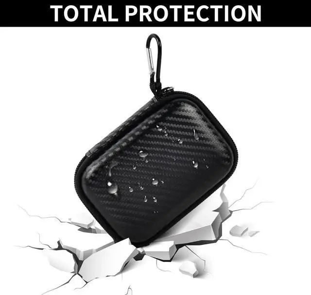 Alt view image 4 of 7 - Carrying Case Compatible with SAMSUNG T9 Portable SSD 4TB 2TB 1TB USB External Solid State Hard Drive Storage Holder Bag Cover Fits for USB Cable-Full Black(Box Only)
