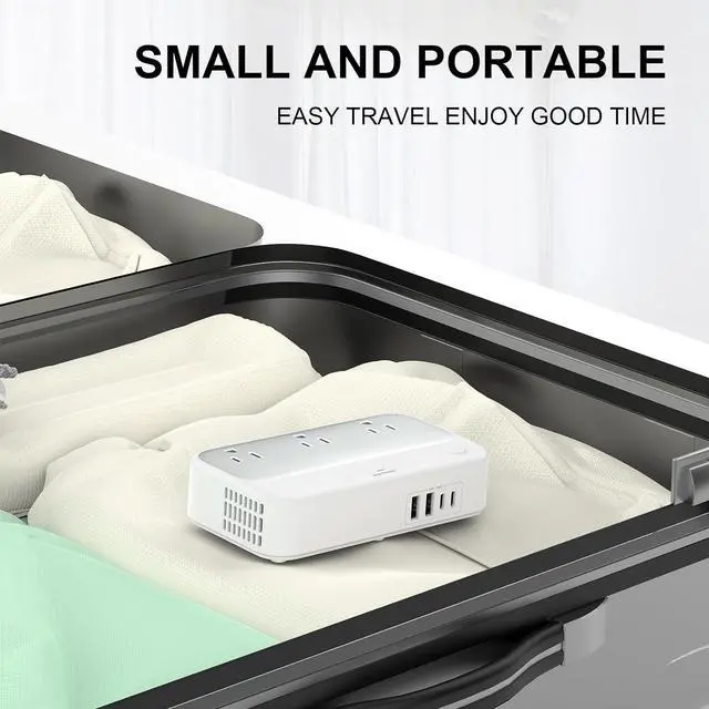 Alt view image 6 of 7 - Universal Voltage Converter us to Europe, 220v to 110v Power Travel Converter Combo, 250W Step Down European Adapter 220 to 110 for UK Italy, Transformer European Travel Plug for Curly Hair Stick