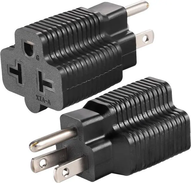 Main image of [4-in-1] NEMA 5-15R to 5-15P 5-20P 6-15P 6-20P Adapter 15 Amp Household Plug to 20 Amp T-Blade Female Adapter 15 Amp Male to 20 Amp Female Plug Outlet 3 Prong Household T-Blade Adapter (1)