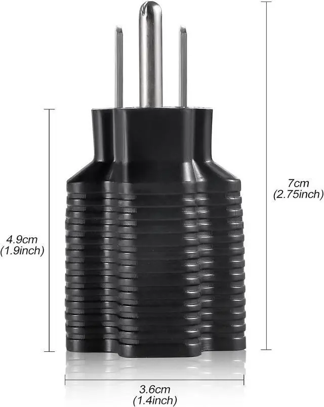 Alt view image 4 of 6 - [4-in-1] NEMA 5-15R to 5-15P 5-20P 6-15P 6-20P Adapter 15 Amp Household Plug to 20 Amp T-Blade Female Adapter 15 Amp Male to 20 Amp Female Plug Outlet 3 Prong Household T-Blade Adapter (1)