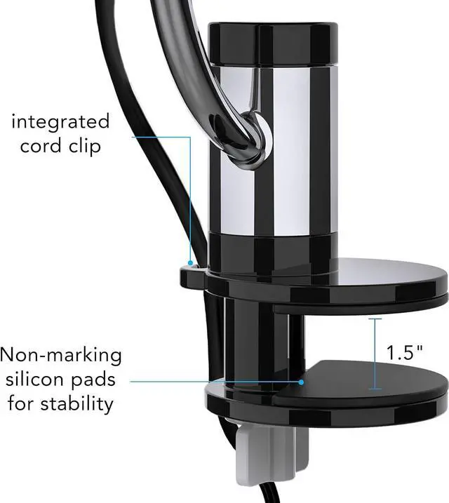 Alt view image 4 of 5 - PIVOTC Personal Air Circulator Fan with Multi-Surface Clip Black (CR1-0387-06)