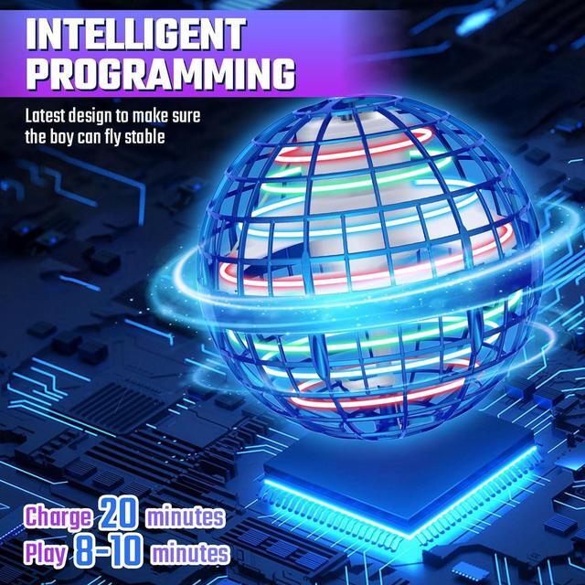 Alt view image 4 of 6 - Flying Orb Ball Galaxy Ball - 2023 Upgraded Cosmic Globe Boomerang Ball Hover Ball for Kids Adult Boys Girls 360°Rotating Indoor Outdoor Flying Ball Cool Toys GiftBlue