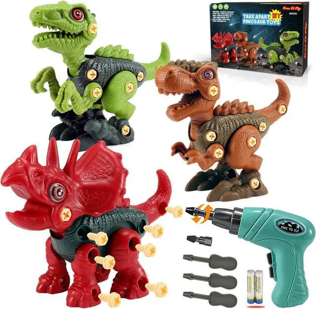 Main image of Dinosaur Toys Gifts for 3 4 5 6 7 8 Year Old Boys: Stem Dinosaur Toy for Kids 3-5 Girls Toddler Building Learning Eductional Take Apart Dino Toys with Electric Drill Birthday
