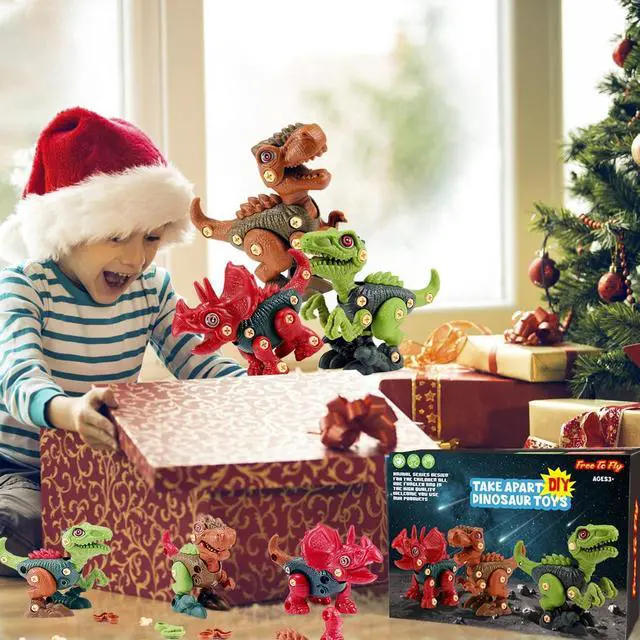 Alt view image 7 of 7 - Dinosaur Toys Gifts for 3 4 5 6 7 8 Year Old Boys: Stem Dinosaur Toy for Kids 3-5 Girls Toddler Building Learning Eductional Take Apart Dino Toys with Electric Drill Birthday