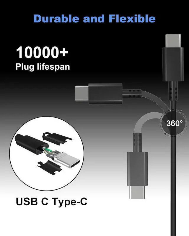Alt view image 4 of 7 - Universal 65W 45W USB C Laptop Charger - for Lenovo Thinkpad/Yoga/Chromebook Computer, Fast Type C AC Adapter Power Cord Supply for HP Acer Asus Samsung Mac book Dell Chromebook Latitude xps 13 Series
