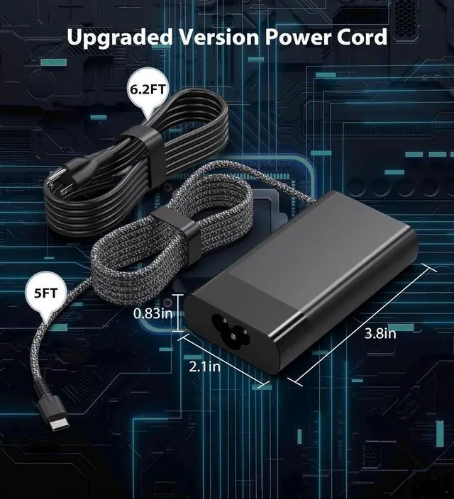 Alt view image 4 of 7 - 2025 New Slim 65W USB C Laptop Charger Replacement for HP Laptop Charger HP Spectre X360 Elitebook x360 Elite x2 Envy ProBook Travel Fast Charging Type C Power Cord Supply