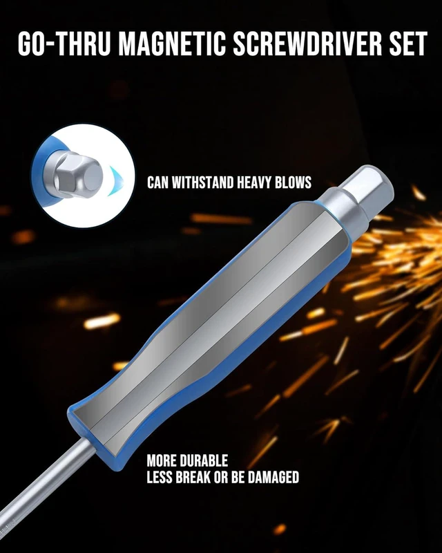 Alt view image 5 of 7 - 12-Piece Screw Driver Set Heavy Duty