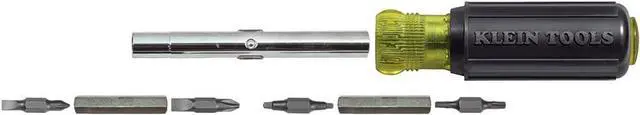 Alt view image 4 of 7 - 32500 11-in-1 Screwdriver / Nut Driver Set 8 Bits (Phillips Slotted Torx Square) 3 Nut Driver Sizes Cushion Grip Handle