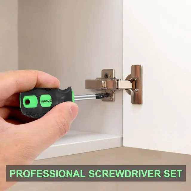 Alt view image 6 of 7 - 7-Piece Magnetic Screwdrivers Set 4 Phillips and 3 Flat Professional Cushion Grip Screwdriver Set