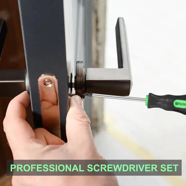 Alt view image 7 of 7 - 7-Piece Magnetic Screwdrivers Set 4 Phillips and 3 Flat Professional Cushion Grip Screwdriver Set