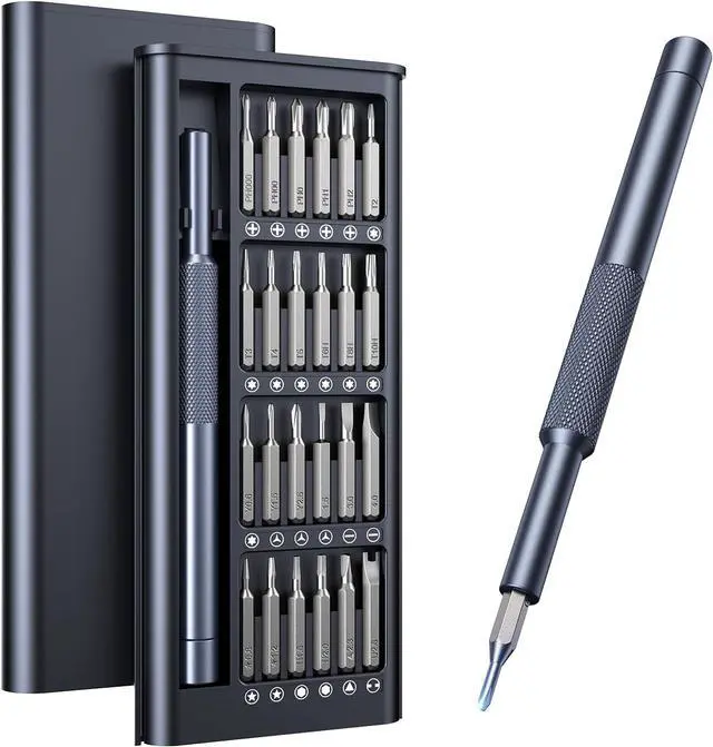 Main image of 25-in-1 Small Precision Screwdriver Set Professional Magnetic Mini Repair Tool Kit for Phone Computer Watch Laptop Macbook Ring Doorbell Eyeglass Electronic [Bearing Steel] Screw Driver