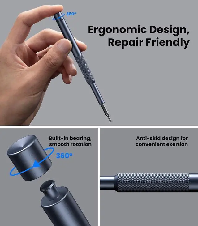 Alt view image 5 of 7 - 25-in-1 Small Precision Screwdriver Set Professional Magnetic Mini Repair Tool Kit for Phone Computer Watch Laptop Macbook Ring Doorbell Eyeglass Electronic [Bearing Steel] Screw Driver