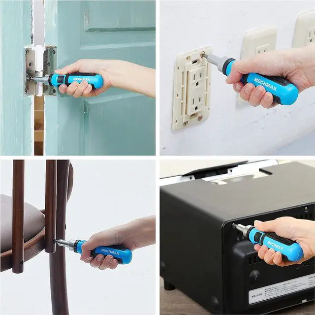 Alt view image 5 of 7 - 68 Piece Ratcheting Screwdriver Bits & Socket Set Magnetic Bits with Storage Case for Home Office Apartment Car Dorm Back to School Bike Electronics Projects and as A Gift