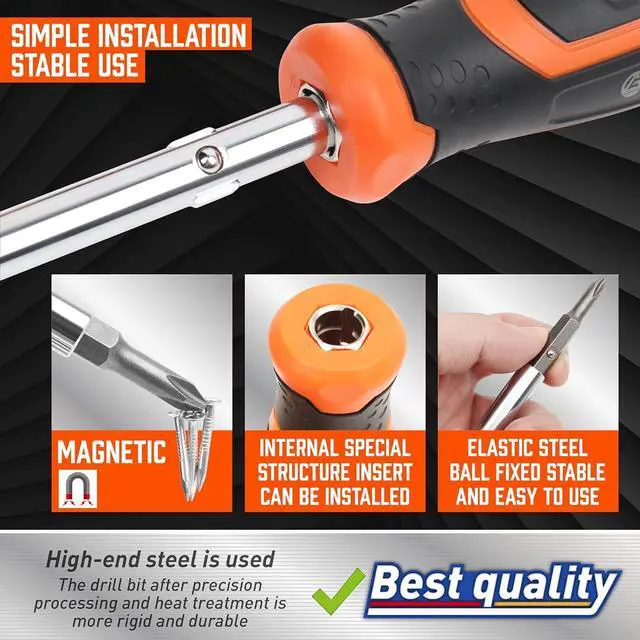 Alt view image 5 of 6 - 18-in-1 Multi-bit Screwdriver Set Tool All in One Portable Multi-Purpose Screwdriver Slotted/Philips/Pozi/Torx/Square Nut Driver