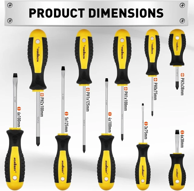 Alt view image 4 of 7 - 11-piece Magnetic Screwdriver Set with Case 5 Phillips & 5 Flat Head Tips with Magnetizer demagnetizer Precision Screwdriver Set
