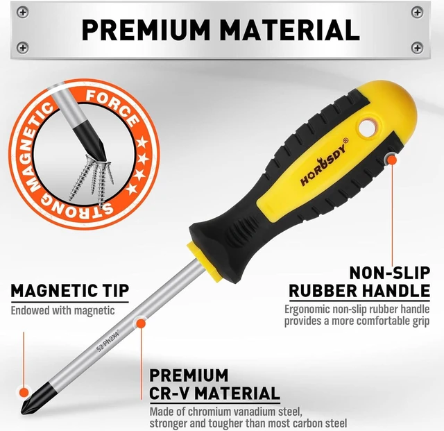 Alt view image 3 of 7 - 11-piece Magnetic Screwdriver Set with Case 5 Phillips & 5 Flat Head Tips with Magnetizer demagnetizer Precision Screwdriver Set