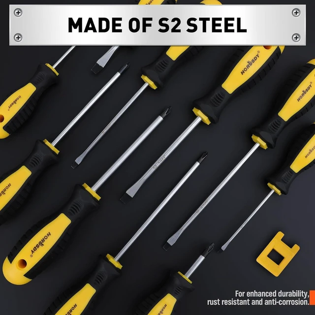 Alt view image 6 of 7 - 11-piece Magnetic Screwdriver Set with Case 5 Phillips & 5 Flat Head Tips with Magnetizer demagnetizer Precision Screwdriver Set