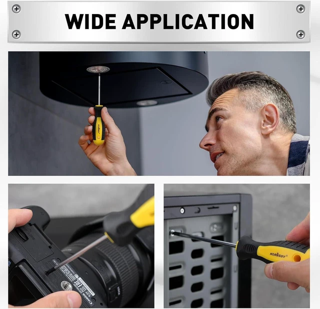 Alt view image 7 of 7 - 11-piece Magnetic Screwdriver Set with Case 5 Phillips & 5 Flat Head Tips with Magnetizer demagnetizer Precision Screwdriver Set