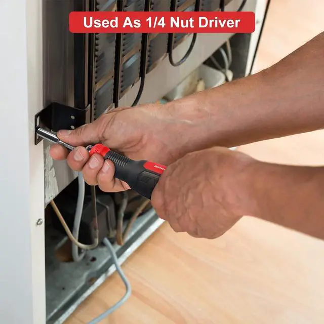 Alt view image 7 of 7 - SHARDEN Multi Screwdriver 13-in-1 Screw Driver Adjustable Screwdriver Set Multitool All in One with Torx Security Flat Head Phillips Hex Square and 1/4 Nut Driver
