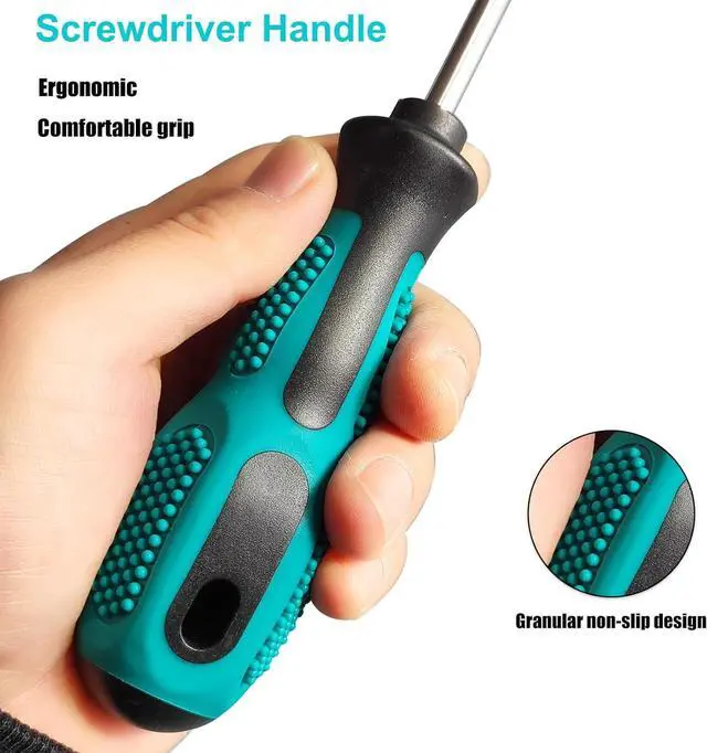 Alt view image 3 of 7 - Magnetic Screwdriver Set 6-Piece Screw Driver Kit with 3 Phillips and 3 Flat Professional Non-Slip Cushion Grip Nut Driver Repair Tool Set. Stocking Stuffers for Men Gifts