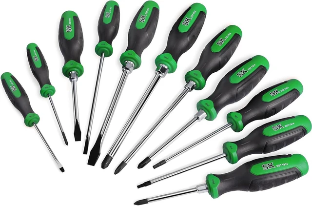 Main image of 11-Piece Magnetic Screwdriver Set Slotted/Phillip/Star Screwdrivers