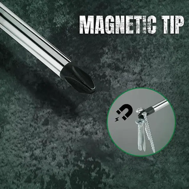 Alt view image 5 of 7 - 5-Piece Phillips Screwdriver Set Magnetic Screwdriver Set S2 Steel SureGrip Handle
