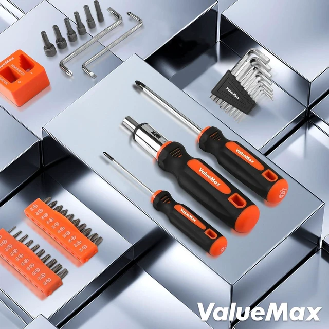Alt view image 7 of 7 - 126-PC Magnetic Screwdriver Set with Plastic Racking Organizer Magnetizer Demagnetizer DIY Tools & Equipment for Men Women Mechanic Herramientas Tool Bit Kit Home Improvement Gift