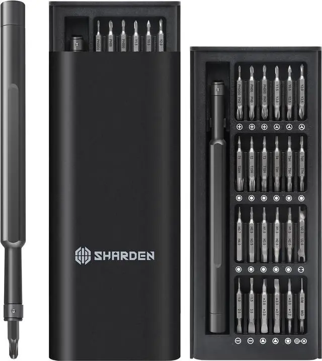 Main image of SHARDEN Precision Screwdriver Set 49 in 1 Small Screwdriver Set Magnetic Repair Tool Kit for Laptop iPhone Cell Phone PC MacBook Tablet Computer PS5 PS4 Xbox Electronic Glasses Watch