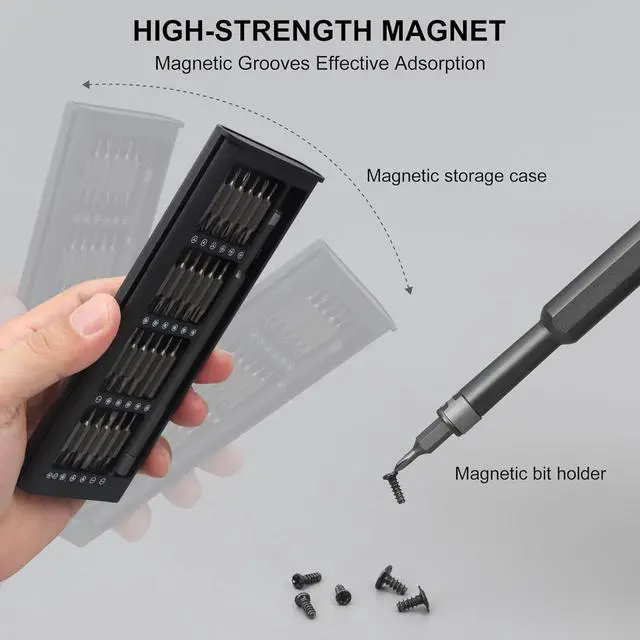 Alt view image 4 of 7 - SHARDEN Precision Screwdriver Set 49 in 1 Small Screwdriver Set Magnetic Repair Tool Kit for Laptop iPhone Cell Phone PC MacBook Tablet Computer PS5 PS4 Xbox Electronic Glasses Watch