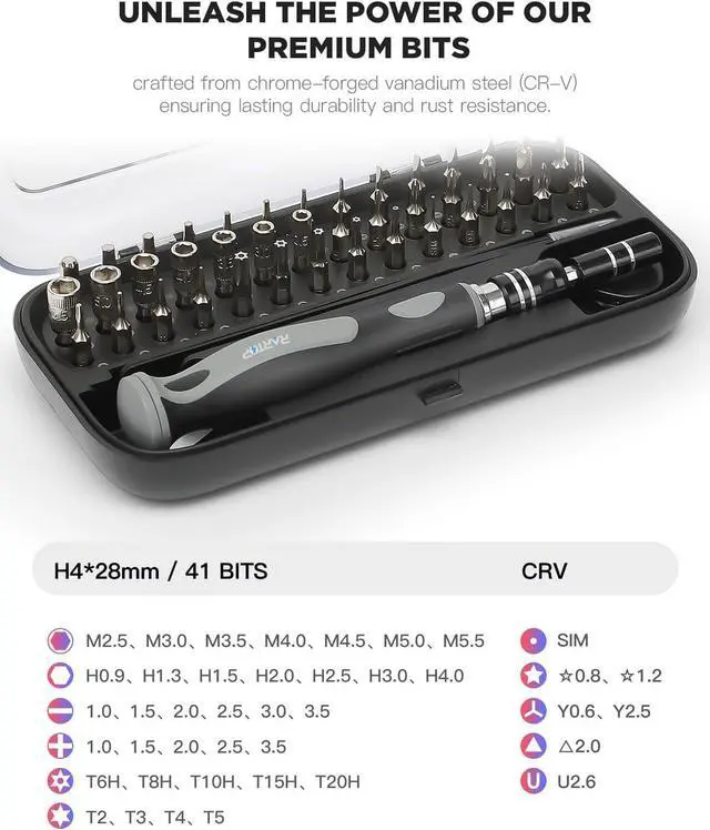 Alt view image 2 of 7 - Precision Screwdriver Set - 48 in 1 screwdriver bit set Magnetic Small Screwdriver Set with Case mini screwdriver set for Computer Laptop iPhone MacBook PC Game Console Eyeglass