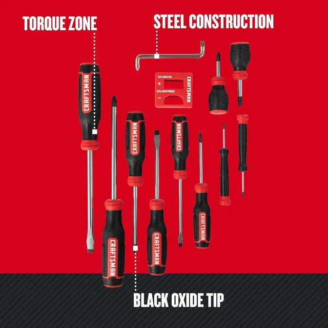 Alt view image 4 of 5 - Screwdriver Set Bi-material 12 Piece (CMHT65071N)