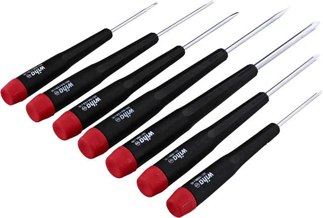 Alt view image 5 of 7 - 26197 Precision Screwdriver Set 7-Piece Mini Slotted & Phillips PicoFinish Handles with Rotating Caps Small Screwdrivers for Electronics & Fine Work