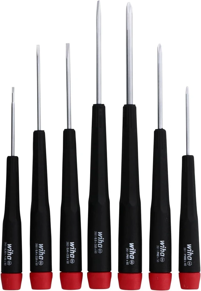 Alt view image 6 of 7 - 26197 Precision Screwdriver Set 7-Piece Mini Slotted & Phillips PicoFinish Handles with Rotating Caps Small Screwdrivers for Electronics & Fine Work