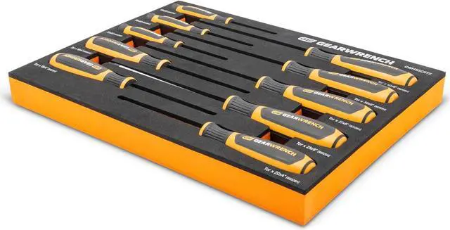 Alt view image 3 of 6 - 10 Piece Torx Dual Material Screwdriver Set in Foam Storage Tray - GWMSSCRTX