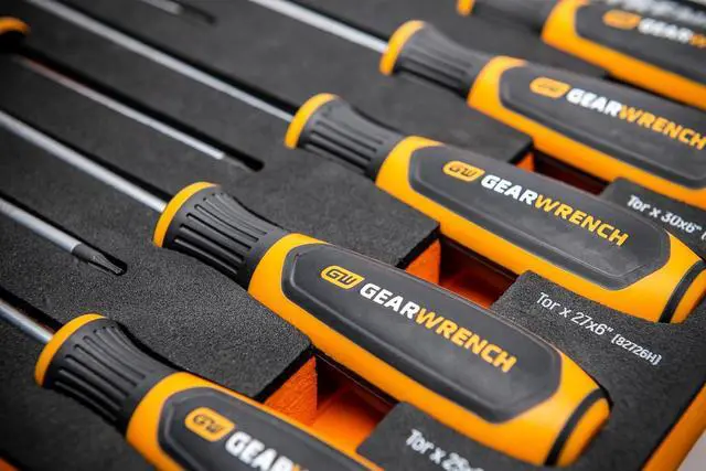 Alt view image 5 of 6 - 10 Piece Torx Dual Material Screwdriver Set in Foam Storage Tray - GWMSSCRTX
