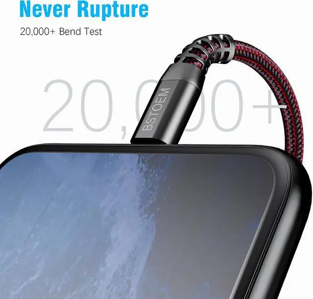 Alt view image 2 of 6 - 2Pack for iPhone Charger Cable 10 Ft Long Lightning for  Charging Cord 10ft for iPhone 14/13/12/11 Pro/X/Xs Max/XR/8 Plus/7/6/5/SE for IPad USB Charge Wire 10 Foot