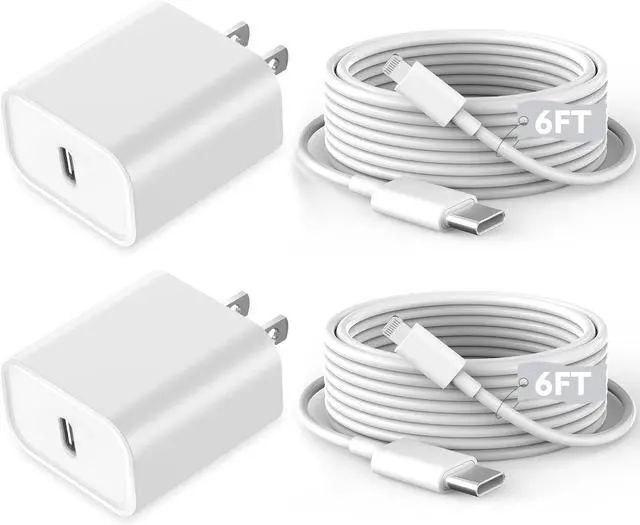 Main image of Fast iPhone Charger 2Pack[ MFi Certified] Quick Fast  Charger 6ft Long USB C Lightning Cable Fast Charging Cord USB Charger Block Adapter for iPhone 14 Plus/14 ProMax/13 Mini 12/11/XS/iPad