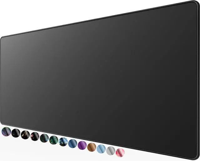 Main image of KTRIO Large Gaming Mouse Pad with Superior Micro-Weave Cloth, Extended Desk Mousepad with Stitched Edges, Non-Slip Base, Water Resist Keyboard Pad for Gamer, Office & Home, 31.5 x 11.8 in, Black