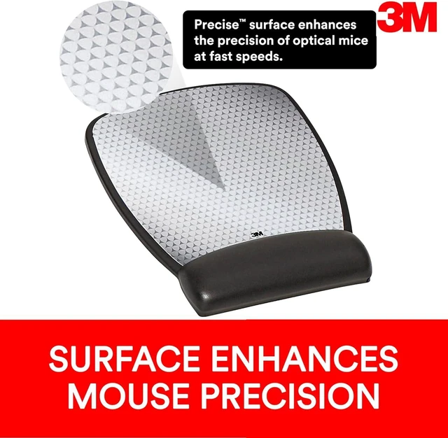 Alt view image 3 of 6 - Precise Mouse Pad with Gel Wrist Rest Vertex 8.6 in x 6.8 in