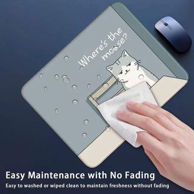 Alt view image 5 of 6 - Non-Slip Mouse Pad Gaming Mouse Pad Small Mousepad for Computer Laptop Gamer Cat Pattern 8x10 inch