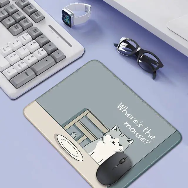 Alt view image 6 of 6 - Non-Slip Mouse Pad Gaming Mouse Pad Small Mousepad for Computer Laptop Gamer Cat Pattern 8x10 inch