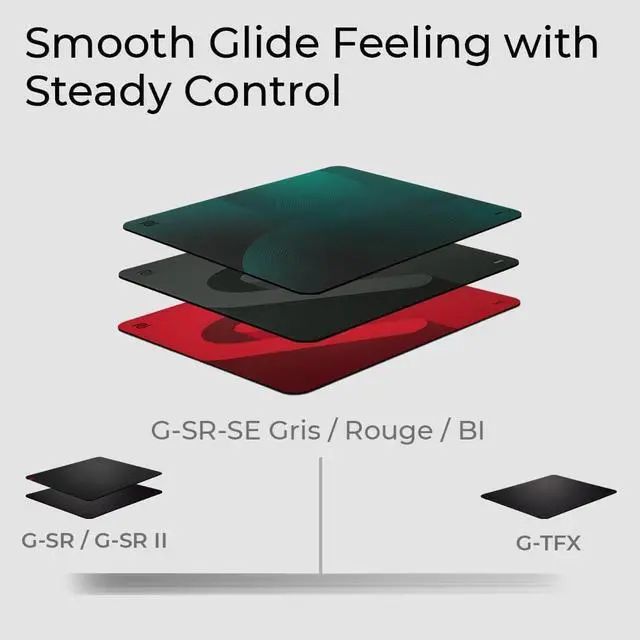 Alt view image 2 of 7 - Zowie G-SR-SE Bi Large Esports Gaming Mouse Pad Humidity Resistance Color Cloth Smooth Glide Feeling with Steady Control Non-Stitched Edges Uniform high-Density Rubber