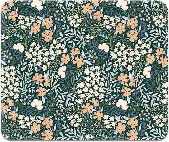 Alt view image 2 of 6 - Square Mouse Pad with Stitched Edge Premium Mousepad Washable Cloth. Computer Mouse Pad with Non-Slip Rubber Base Mouse Pads for Computers Laptop Mouse 9.25x7.75x0.12 inch-Flower I