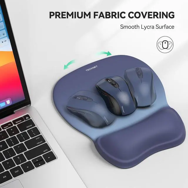 Alt view image 4 of 7 - TECKNET Gel Mouse Pad with Wrist Rest, Ergonomic Office Mousepad with Wrist Support - Non-Slip & Smooth Surface Comfortable Desk Accessories Mat for Office, Gaming and Study - Gradient