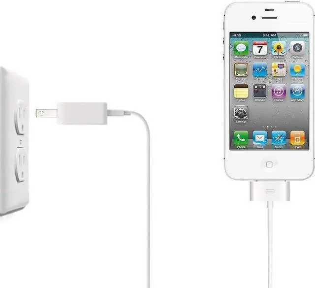 Alt view image 5 of 6 - Certified 6 Feet 30 Pin USB Charging Cable with 5W USB Power Adapter for iPhone 4/4s iPhone 3G/3GS iPad 1/2/3 iPod Touch 1/2/3/4 (2 Pack)