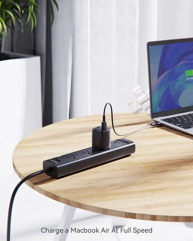 Alt view image 3 of 6 - USB C Charger 30W Fast Charger Block 2 Port Compact Charger with Foldable Plug for MacBook Air iPhone 14 Pro/14 Pro Max/13/12 Pixel Galaxy iPad/iPad mini and More