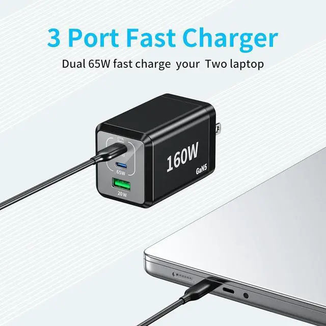 Alt view image 6 of 7 - Original Laptop Charger Power Adapter 18.5V 3.5A 4.81.7mm 65W Compatible for HP Compaq 6720s 500 510 520 530 540 550 620 625 G3000 with US Cable