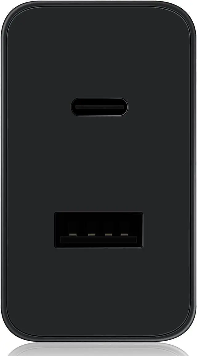 Alt view image 5 of 7 - USB C Charger Block 2 Pack 35W Dual Port Wall Charger QC PD3.0 USB C Fast Charging Block Type C Plug for Galaxy S23 S22 S21 Ultra/iPhone 15/14/13/12/11 and More USB C and USB A Devices (Black)
