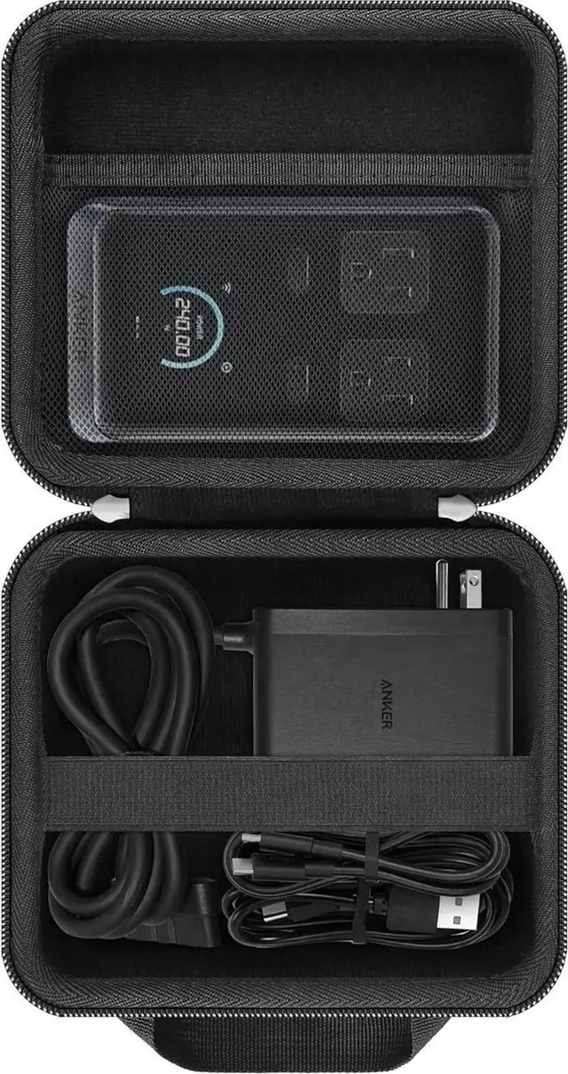 Main image of Hard Protective Case for Anker Prime 240W 8-in-1 Charging Station/Anker Prime 160W 14-Port Docking Station Organizer Bag for Adapter and Other Accessories (Case Only)