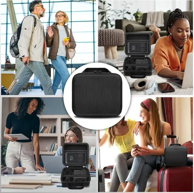 Alt view image 3 of 7 - Hard Protective Case for Anker Prime 240W 8-in-1 Charging Station/Anker Prime 160W 14-Port Docking Station Organizer Bag for Adapter and Other Accessories (Case Only)